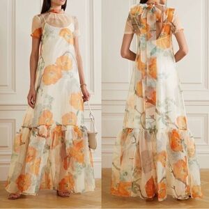 STAUD Callaluna Floral Organza Formal Dress